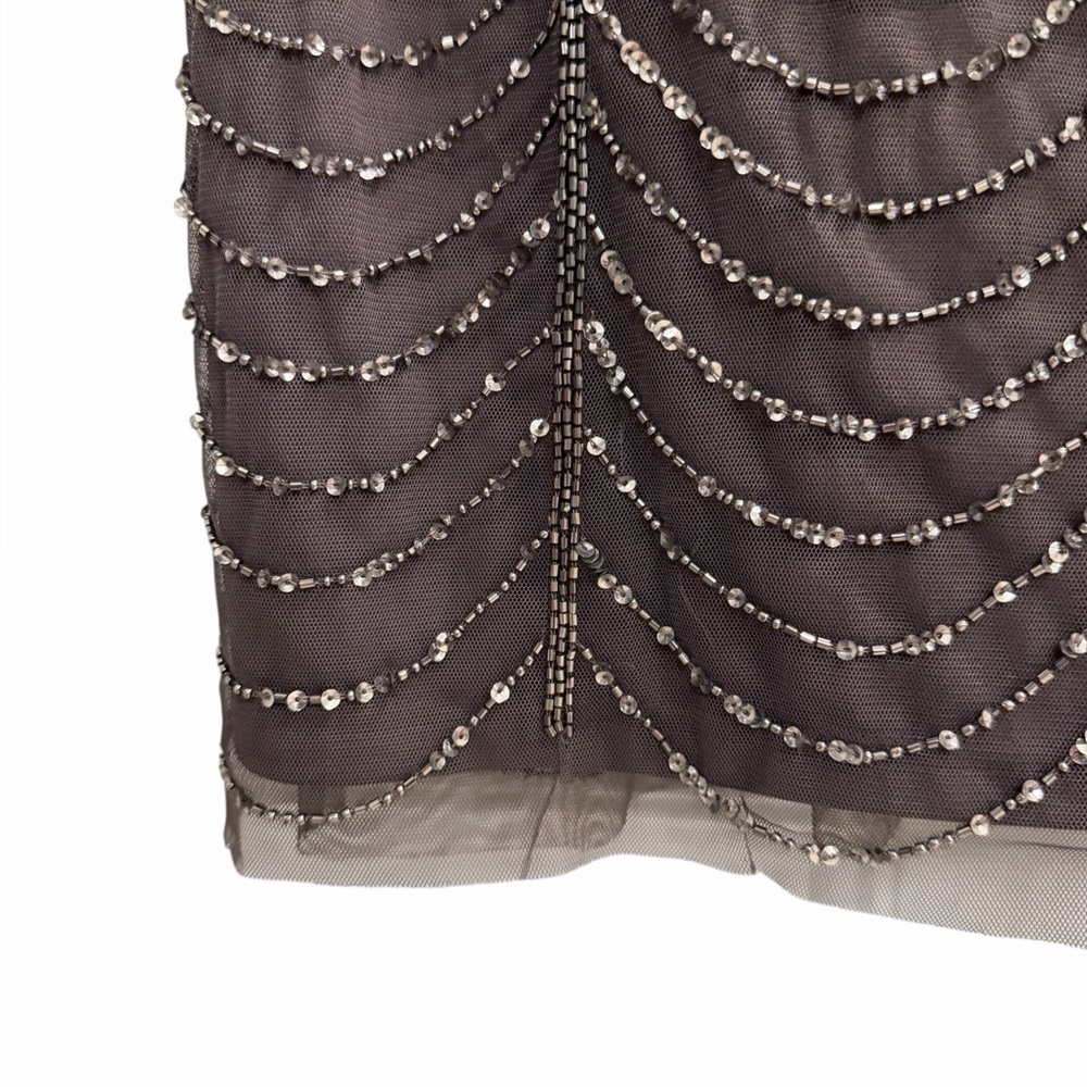 NWOT ADRIANNA PAPELL Beaded Cocktail Dress Size 8 - Picture 5 of 9